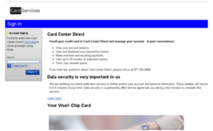 Card Center Direct Login