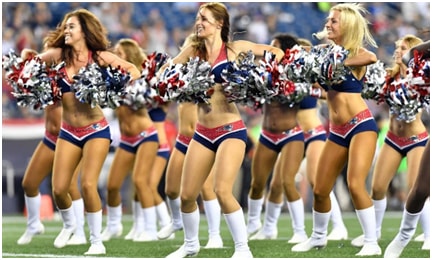 patriots cheerleader calendar photo