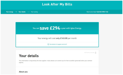 Sign up to Look After My Bills